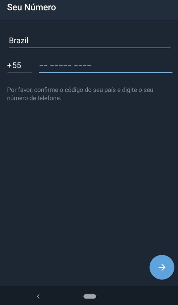 Tela Celular Numero Telegram